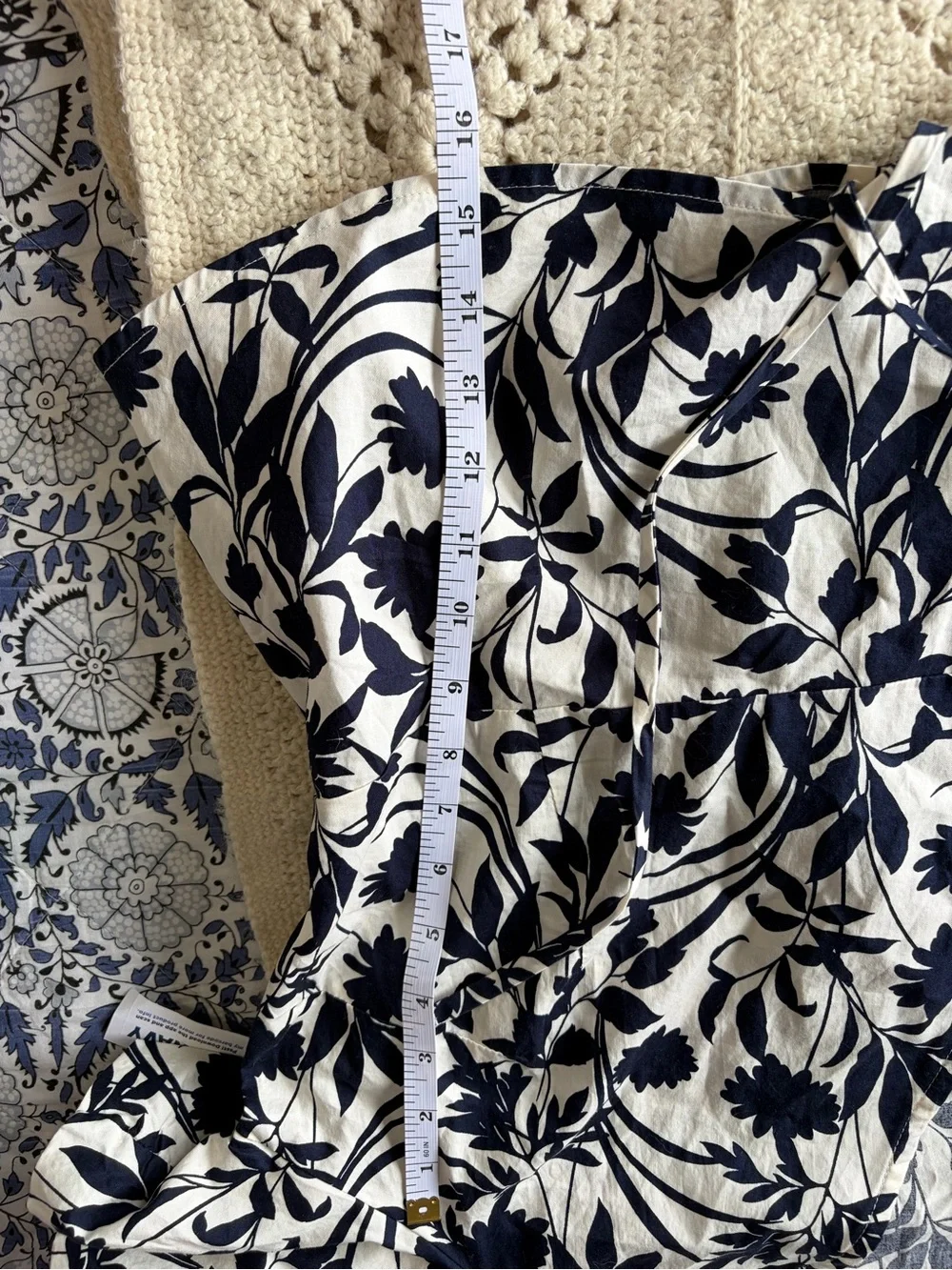 NWT Old Navy Women's Navy Floral Tie-Waist wrap Blouse XL capsule classic